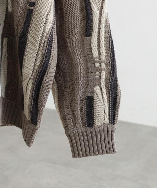 coen(コーエン)の「ルーズシルエットヴィンテージライクジャガード柄ニットプルオーバー(ニット/セーター・メンズ・オフホワイト/ベージュ/ブラック・S/M/L/XL)」の12枚目の写真