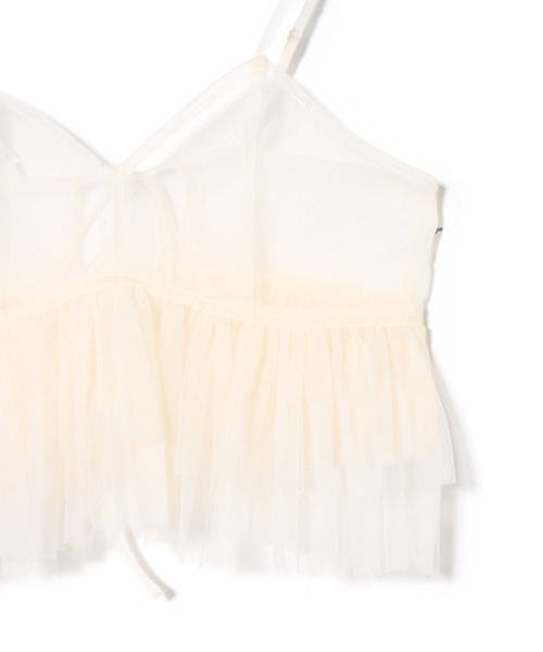 Alley by w closet（アリーバイダブルクローゼット）の「【Alley】チュールフリルビスチェ（その他トップス・レディース・ブラック/キナリ・FREE）」の7枚目の写真