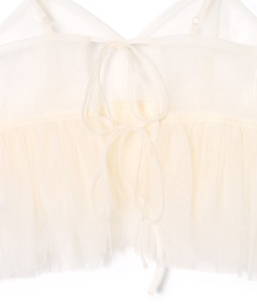 Alley by w closet（アリーバイダブルクローゼット）の「【Alley】チュールフリルビスチェ（その他トップス・レディース・ブラック/キナリ・FREE）」の8枚目の写真