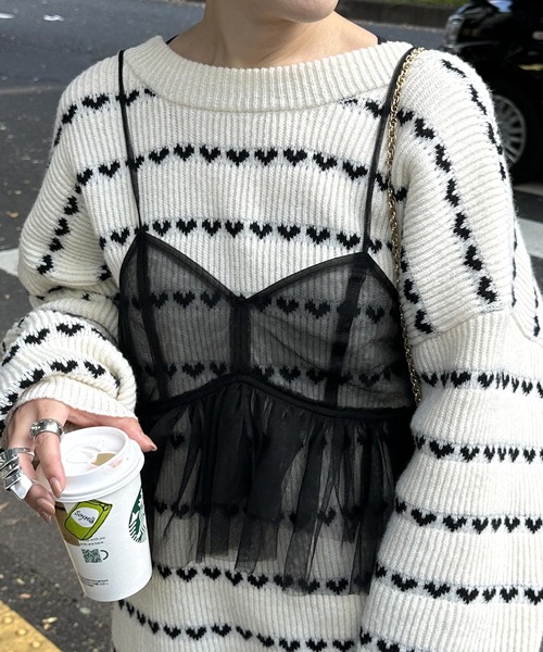 Alley by w closet（アリーバイダブルクローゼット）の「【Alley】チュールフリルビスチェ（その他トップス・レディース・ブラック/キナリ・FREE）」の18枚目の写真