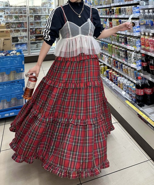 Alley by w closet（アリーバイダブルクローゼット）の「【Alley】チュールフリルビスチェ（その他トップス・レディース・ブラック/キナリ・FREE）」の19枚目の写真