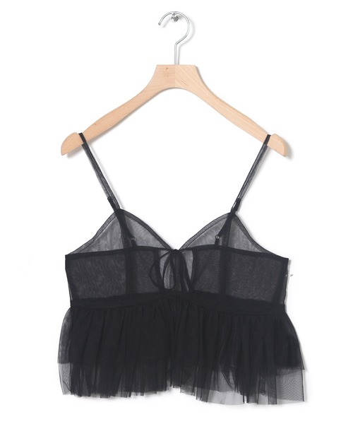 Alley by w closet（アリーバイダブルクローゼット）の「【Alley】チュールフリルビスチェ（その他トップス・レディース・ブラック/キナリ・FREE）」の10枚目の写真