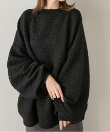 エンボスフラワービッグトップス