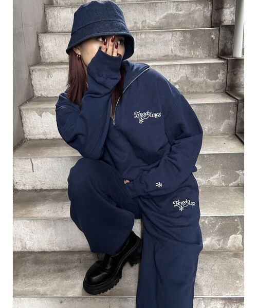 EMODA（エモダ）の「【Ames Worldwide】ロゴスウェットパンツ（Tシャツ/カットソー・レディース・グレー/ネイビー・MEDIUM/SMALL）」の16枚目の写真