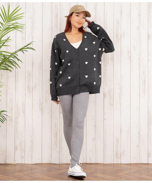 anap mimpi（アナップミンピ）の「インスリット 柄編み リブニットソー レギンス（レギンス/スパッツ・レディース・グレー/ブラック/モカ・FREE）」の20枚目の写真