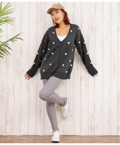 anap mimpi（アナップミンピ）の「インスリット 柄編み リブニットソー レギンス（レギンス/スパッツ・レディース・グレー/ブラック/モカ・FREE）」の19枚目の写真