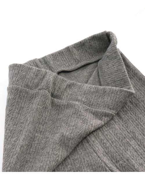 anap mimpi（アナップミンピ）の「インスリット 柄編み リブニットソー レギンス（レギンス/スパッツ・レディース・グレー/ブラック/モカ・FREE）」の5枚目の写真