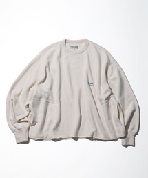 cahlumn カウラム ダメージ加工 クルーネック スウェット CAHLUMN トレーナー スウェット CAHLUMN/カウラム Wool Cotton