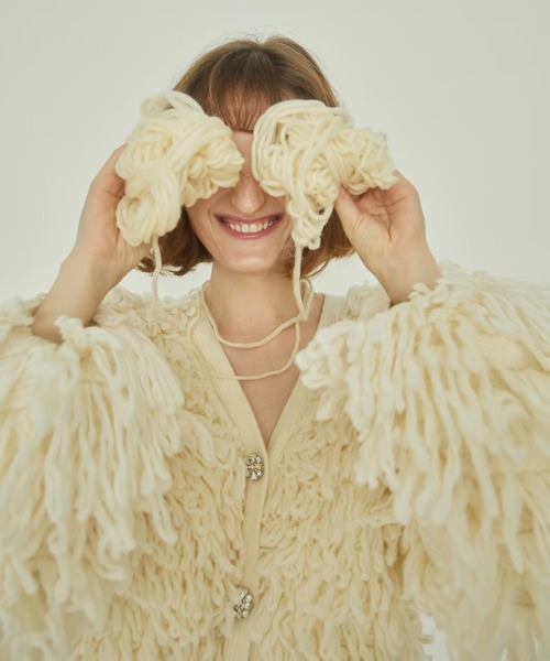 epine（エピヌ）の「sheep bijou volume cardigan（カーディガン