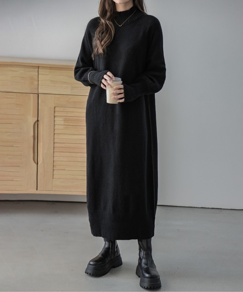 セール】ハイネックニットワンピース（ワンピース）｜La-gemme