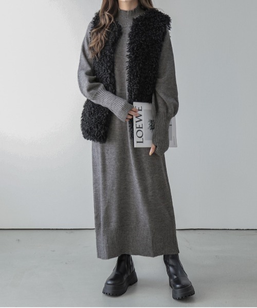 セール】ハイネックニットワンピース（ワンピース）｜La-gemme