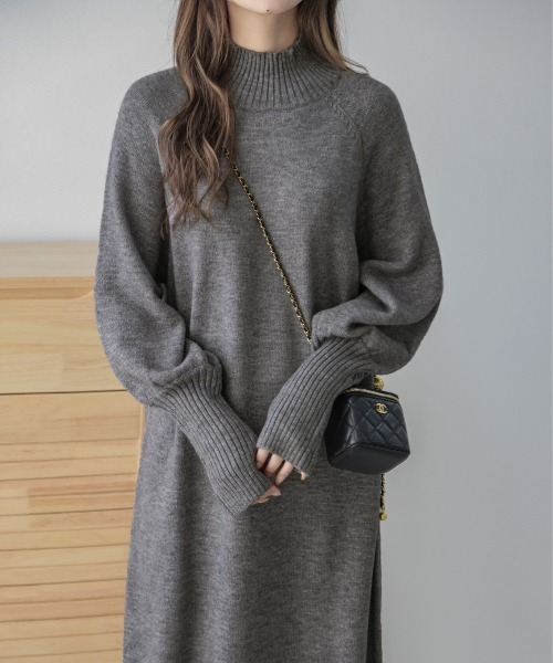 セール】ハイネックニットワンピース（ワンピース）｜La-gemme