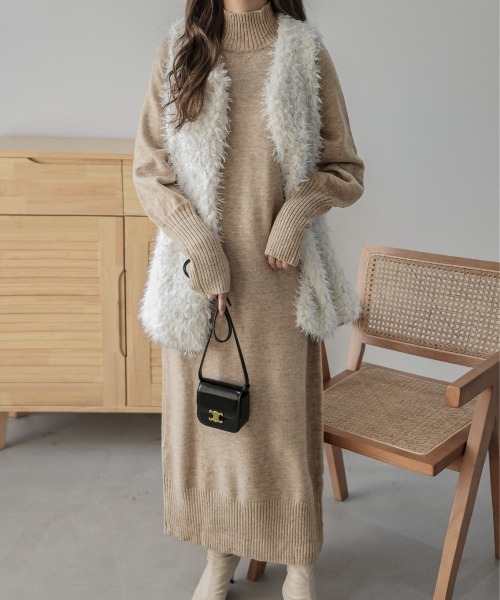 セール】ハイネックニットワンピース（ワンピース）｜La-gemme