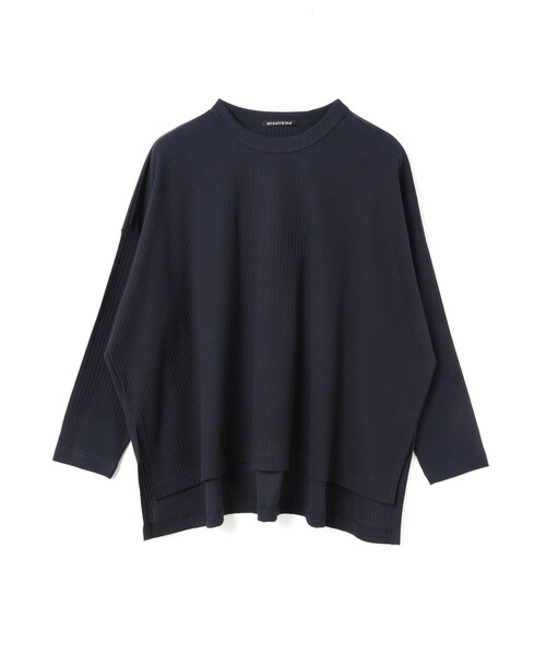 mizuiroind(ミズイロインド)の「mizuiro ind クルーネックワイドT(Tシャツ/カットソー・レディース・オフホワイト/グレー/ブルー/ブラック/ネイビー・FREE)」の5枚目の写真