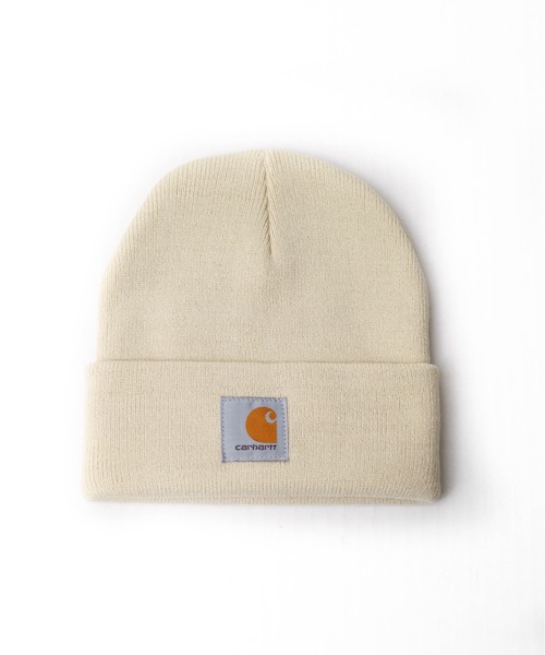 Carhartt(カーハート)の「『carhartt(カーハート)』ニットキャップ(ニットキャップ/ビーニー・レディース・ピンク/オレンジ/ブラウン/ダークブラウン/ベージュ/ブラック/キャメル/イエロー/レッド/ホワイト/ダークネイビー/ライトグレー/ダークグレー/ブルー/チャコールグレー/ライム/ライトブルー/ライトグリーン/ライトパープル/カーキ・FREE)」の8枚目の写真