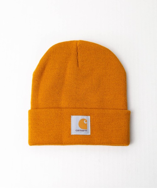 Carhartt(カーハート)の「『carhartt(カーハート)』ニットキャップ(ニットキャップ/ビーニー・レディース・ピンク/オレンジ/ブラウン/ダークブラウン/ベージュ/ブラック/キャメル/イエロー/レッド/ホワイト/ダークネイビー/ライトグレー/ダークグレー/ブルー/チャコールグレー/ライム/ライトブルー/ライトグリーン/ライトパープル/カーキ・FREE)」の7枚目の写真