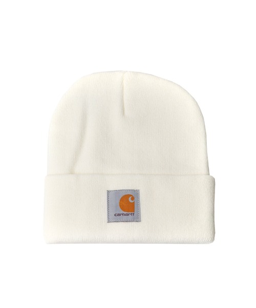 Carhartt(カーハート)の「『carhartt(カーハート)』ニットキャップ(ニットキャップ/ビーニー・レディース・ピンク/オレンジ/ブラウン/ダークブラウン/ベージュ/ブラック/キャメル/イエロー/レッド/ホワイト/ダークネイビー/ライトグレー/ダークグレー/ブルー/チャコールグレー/ライム/ライトブルー/ライトグリーン/ライトパープル/カーキ・FREE)」の2枚目の写真
