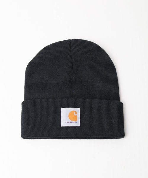 Carhartt(カーハート)の「『carhartt(カーハート)』ニットキャップ(ニットキャップ/ビーニー・レディース・ピンク/オレンジ/ブラウン/ダークブラウン/ベージュ/ブラック/キャメル/イエロー/レッド/ホワイト/ダークネイビー/ライトグレー/ダークグレー/ブルー/チャコールグレー/ライム/ライトブルー/ライトグリーン/ライトパープル/カーキ・FREE)」の3枚目の写真