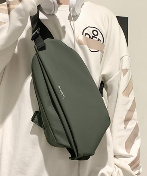 Miniministore(ミニミニストア)の「ショルダーバッグ 男女兼用 オルチャン(ボディバッグ/ウエストポーチ・レディース・ブラック/オリーブ/ダークグレー/ダークブルー・フリー)」の3枚目の写真