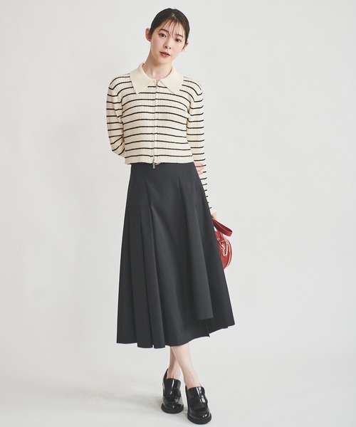 31 Sons de mode(トランテアン ソン ドゥ モード)の「デザインチノスカート(スカート・レディース・ブラック/キャメル/カーキ・38/36)」の5枚目の写真