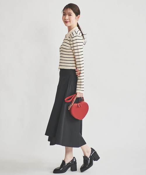 31 Sons de mode(トランテアン ソン ドゥ モード)の「デザインチノスカート(スカート・レディース・ブラック/キャメル/カーキ・38/36)」の6枚目の写真