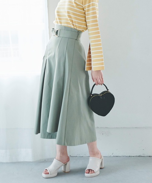 31 Sons de mode(トランテアン ソン ドゥ モード)の「デザインチノスカート(スカート・レディース・ブラック/キャメル/カーキ・38/36)」の8枚目の写真