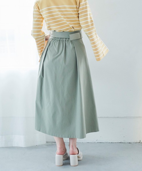 31 Sons de mode(トランテアン ソン ドゥ モード)の「デザインチノスカート(スカート・レディース・ブラック/キャメル/カーキ・38/36)」の9枚目の写真