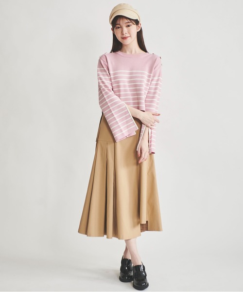 31 Sons de mode(トランテアン ソン ドゥ モード)の「デザインチノスカート(スカート・レディース・ブラック/キャメル/カーキ・38/36)」の16枚目の写真