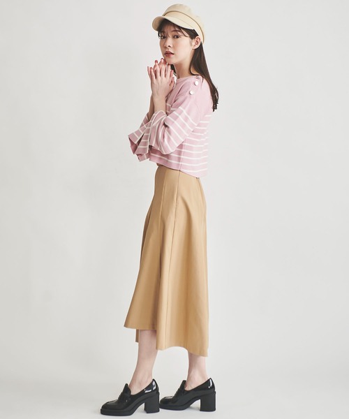 31 Sons de mode(トランテアン ソン ドゥ モード)の「デザインチノスカート(スカート・レディース・ブラック/キャメル/カーキ・38/36)」の19枚目の写真