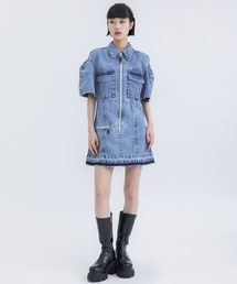 【TOGA TOO/トーガトゥ】Denim mini dress/デニムミニドレス