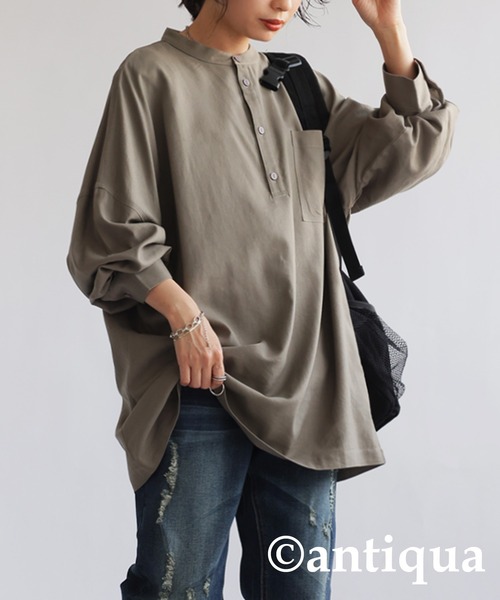 コットンリネンシャツ（シャツ/ブラウス）｜antiqua（アンティカ）