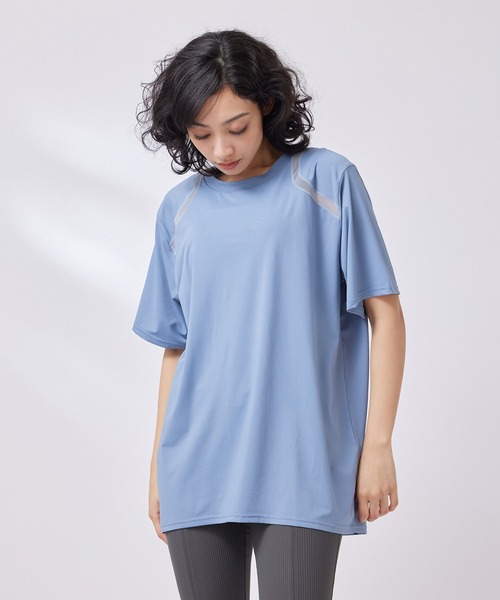 NERGY（ナージー）の「【一部WEB限定カラー・大人気商品！】UV & 吸水速乾 メッシュ切替Tシャツ（Tシャツ/カットソー・レディース・ライトグリーン/ホワイト/ブラック/ブルー/ピンク・FREE）」の15枚目の写真