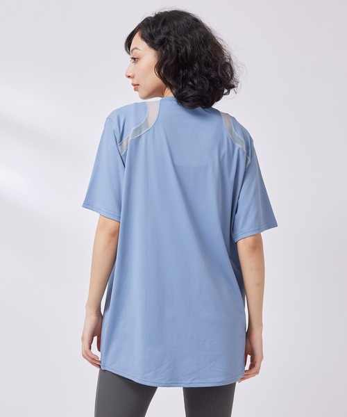 NERGY（ナージー）の「【一部WEB限定カラー・大人気商品！】UV & 吸水速乾 メッシュ切替Tシャツ（Tシャツ/カットソー・レディース・ライトグリーン/ホワイト/ブラック/ブルー/ピンク・FREE）」の18枚目の写真