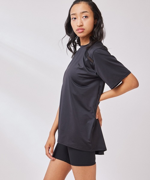 NERGY（ナージー）の「【一部WEB限定カラー・大人気商品！】UV & 吸水速乾 メッシュ切替Tシャツ（Tシャツ/カットソー・レディース・ライトグリーン/ホワイト/ブラック/ブルー/ピンク・FREE）」の9枚目の写真