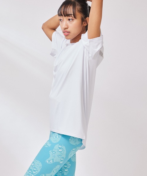 NERGY（ナージー）の「【一部WEB限定カラー・大人気商品！】UV & 吸水速乾 メッシュ切替Tシャツ（Tシャツ/カットソー・レディース・ライトグリーン/ホワイト/ブラック/ブルー/ピンク・FREE）」の7枚目の写真