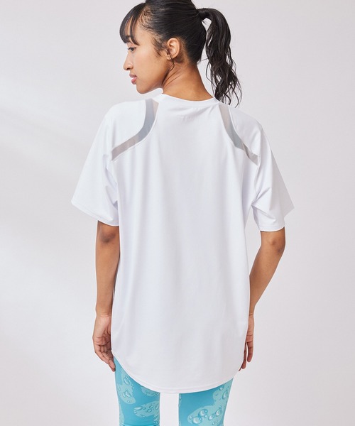 NERGY（ナージー）の「【一部WEB限定カラー・大人気商品！】UV & 吸水速乾 メッシュ切替Tシャツ（Tシャツ/カットソー・レディース・ライトグリーン/ホワイト/ブラック/ブルー/ピンク・FREE）」の8枚目の写真