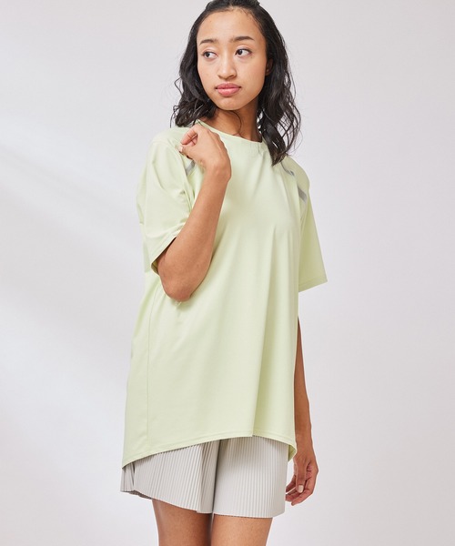 NERGY（ナージー）の「【一部WEB限定カラー・大人気商品！】UV & 吸水速乾 メッシュ切替Tシャツ（Tシャツ/カットソー・レディース・ライトグリーン/ホワイト/ブラック/ブルー/ピンク・FREE）」の12枚目の写真