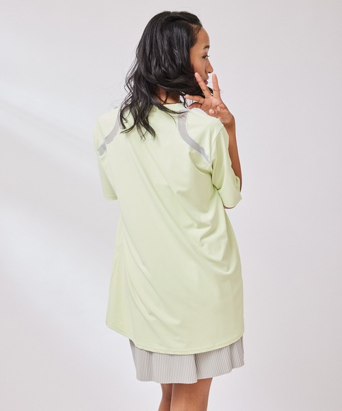 NERGY（ナージー）の「【一部WEB限定カラー・大人気商品！】UV & 吸水速乾 メッシュ切替Tシャツ（Tシャツ/カットソー・レディース・ライトグリーン/ホワイト/ブラック/ブルー/ピンク・FREE）」の14枚目の写真