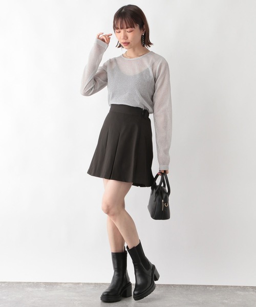 RAGEBLUE(レイジブルー)の「ラメシアークルーネックロンT/プルオーバートップス(Tシャツ/カットソー・レディース・ピンク/グレー/ブラック・FREE)」の9枚目の写真