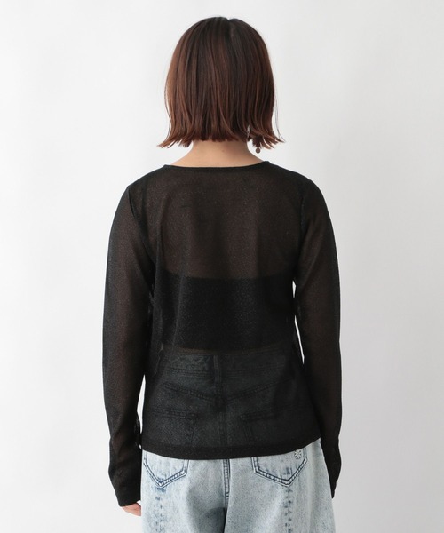 RAGEBLUE(レイジブルー)の「ラメシアークルーネックロンT/プルオーバートップス(Tシャツ/カットソー・レディース・ピンク/グレー/ブラック・FREE)」の13枚目の写真