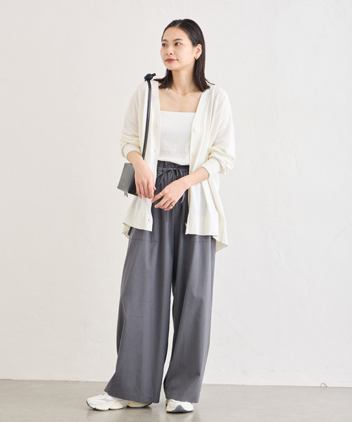 JOURNAL STANDARD(ジャーナルスタンダード)の「アイスコットンワイドVカーディガン(カーディガン/ボレロ・レディース・ホワイト×ホワイト/ライトグレー/ピンク/ネイビー・FREE)」の5枚目の写真