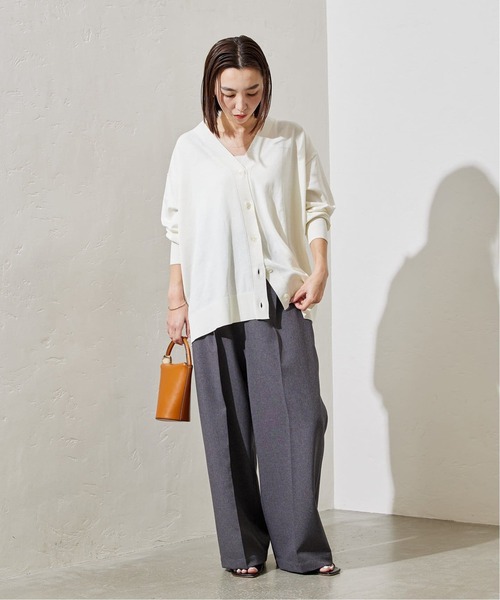 JOURNAL STANDARD(ジャーナルスタンダード)の「アイスコットンワイドVカーディガン(カーディガン/ボレロ・レディース・ホワイト×ホワイト/ライトグレー/ピンク/ネイビー・FREE)」の6枚目の写真