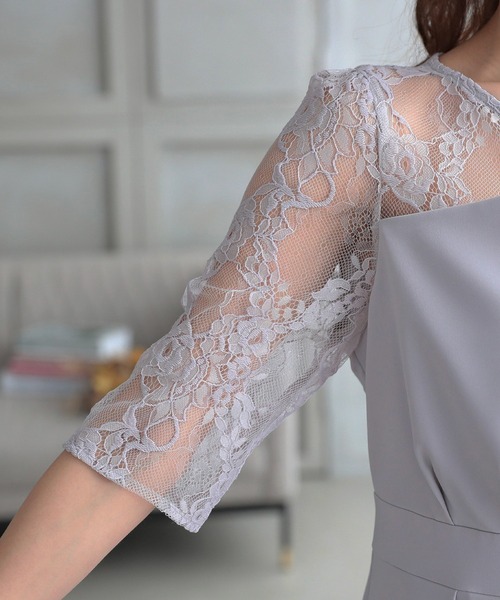 DRESS LAB(ドレスラボ)の「【結婚式/オケージョンドレス】フィッシュテールドレス(ドレス・レディース・ラベンダー/ネイビー/ブルーグレー・L/M/S)」の17枚目の写真