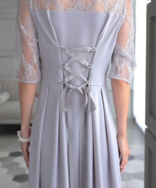 DRESS LAB(ドレスラボ)の「【結婚式/オケージョンドレス】フィッシュテールドレス(ドレス・レディース・ラベンダー/ネイビー/ブルーグレー・L/M/S)」の16枚目の写真