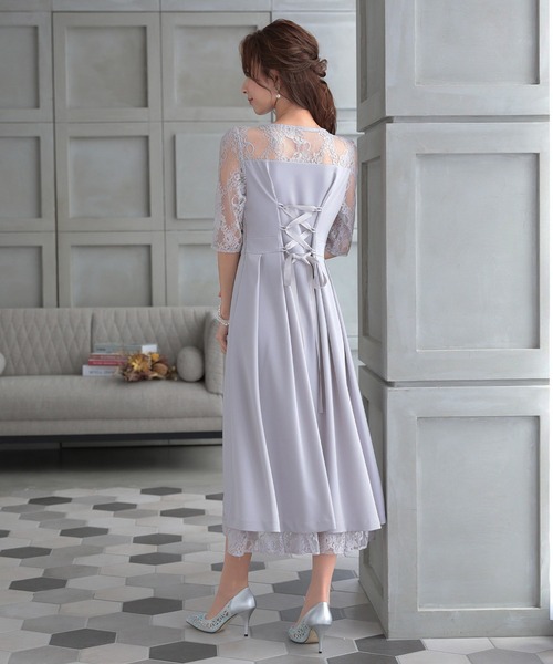 DRESS LAB(ドレスラボ)の「【結婚式/オケージョンドレス】フィッシュテールドレス(ドレス・レディース・ラベンダー/ネイビー/ブルーグレー・L/M/S)」の13枚目の写真