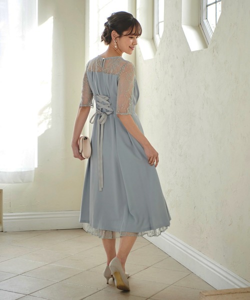 DRESS LAB(ドレスラボ)の「【結婚式/オケージョンドレス】フィッシュテールドレス(ドレス・レディース・ラベンダー/ネイビー/ブルーグレー・L/M/S)」の22枚目の写真