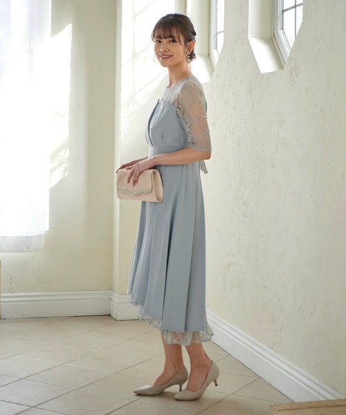 DRESS LAB(ドレスラボ)の「【結婚式/オケージョンドレス】フィッシュテールドレス(ドレス・レディース・ラベンダー/ネイビー/ブルーグレー・L/M/S)」の21枚目の写真