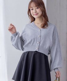 clear | ハートボタンVネックニットカーディガン≪2024SS新作≫(カーディガン/ボレロ)