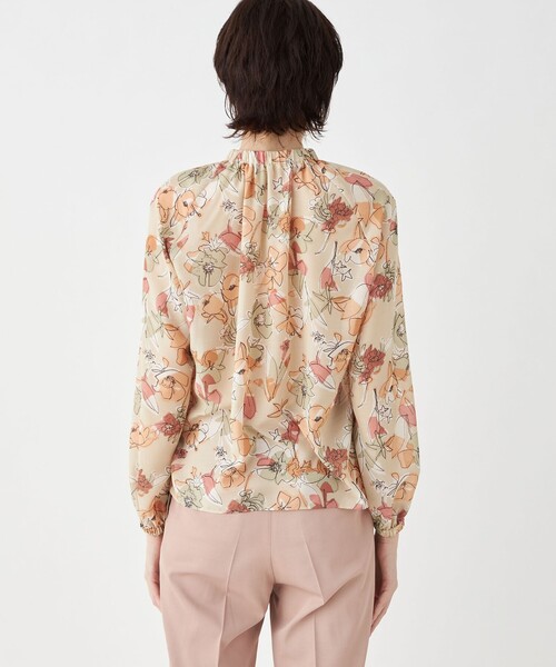 TOMORROWLAND collection（トゥモローランドコレクション）の「ピオニープリント ギャザーネックブラウス（シャツ/ブラウス・レディース・ピンク系その他2/グリーン系その他・36）」の7枚目の写真