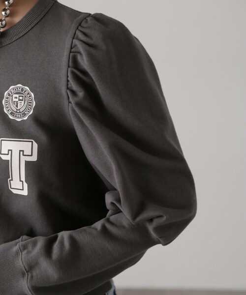 FREE'S MART(フリーズマート)の「カレッジロゴジゴスリーブショート丈スウェット(スウェット・レディース・ブラック/ホワイト系その他・FREE)」の11枚目の写真